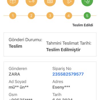 Zara Kargo Teslimatı Ve İletişim Sorunları
