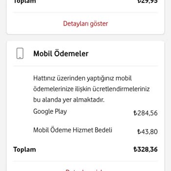 Vodafone Fatura Fazla Geliyor
