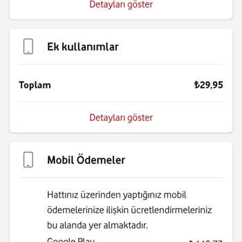Vodafone Fatura Fazla Geliyor