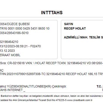Akbank Rehin Kaldırma Sorunu Hakkında