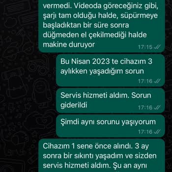 Kısa Sürede İki Kez Arıza Dyson Süpürgem