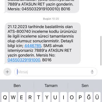 Atasun Optik Rayban Gözlük Değişim İstemememe Rağmen Ret Aldım