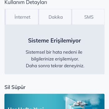 Türk Telekom Mobil Uygulama Kalan Kullanımlar Gözükmüyor