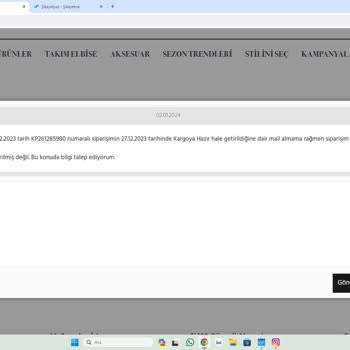 KİP'in Siparişimi 14 Gündür Teslim Etmesini Bekliyorum