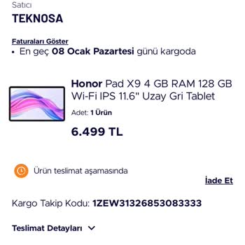 Teknosa Ürün Açıklaması Ve Teslim Edilen Ürün Farklı Çıktı