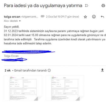 Milli Piyango İş Yavaşlatma Ve Paramı Geri Vermemesi