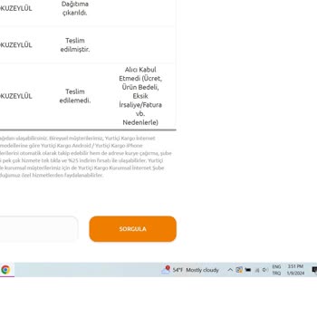 Yurtiçi Kargo-açılmaya Çalışılmış Ezik Kutuda Bilgisayar Siparişi