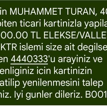 Garanti Bankası Harcama İtirazı