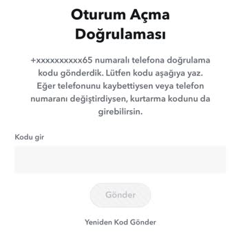 Snapchat Giriş İçin Eski Telefon Numaralarına Kod Gönderme❌