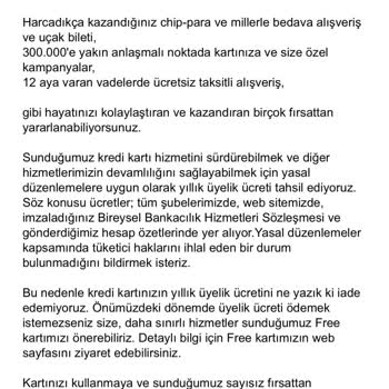 Akbank Kredi Kartı Aidatı Senelik 483.50.-tl Geri İadesini Yapmam Mı?