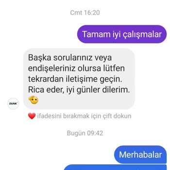 Shopier - Dunkloss Mağazasından Değişim İçin Gönderilen Mont Gelmedi