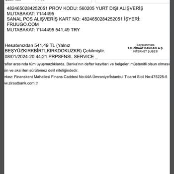 Fruugo Paramın Geri İade Edilmesini