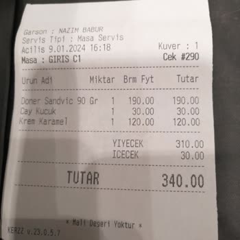 Saray Muhallebicisi Döner Kötü Ve Kötü Servis Ediliyor