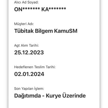 AGT Kurye (aynigunteslim.com) Nitelikli Ürün Kaybetme Şüphesi