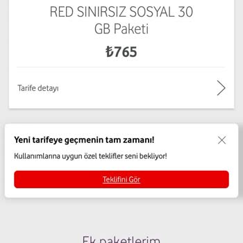Vodafone Tarife Değişikliği Sorunu