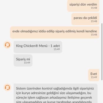 Trendyol Yemek Faciası (iade Yapılmadı)