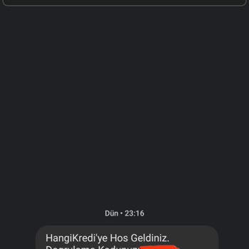 Hangikredi - Başvuru Olmadan Gelen Onay SMS