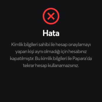 Papara Hesabım Kapatılmış Bloklamışlar