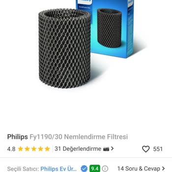 Philips 6 Ayda Bir Değişmesi Gereken Filtreyi Satın Alamıyorum
