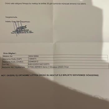 Despec Bilgisayar Garanti Değişim Yapmıyor