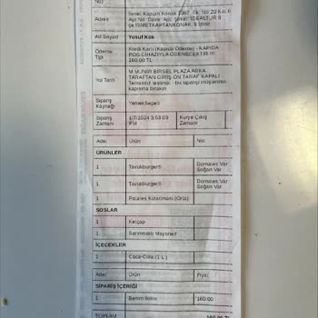 Burger King Eksik Gramaj Ürün Gönderimi...