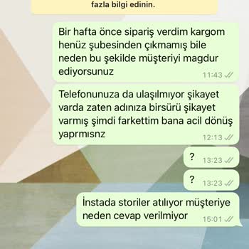Qafiye Prive Mağduriyet Müşteriye Cevap Vermemek