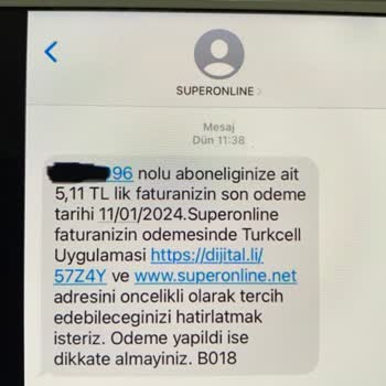 Turkcell Ve Superonline Aboneliğim Yok Borç Bilgisi Mesajı Geldi.