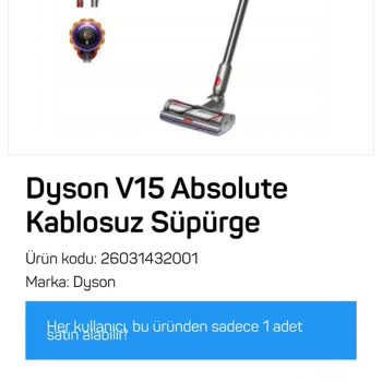 A101 Dyson V15 Absolute İyzico Amazon Mağduriyeti Yaşadım