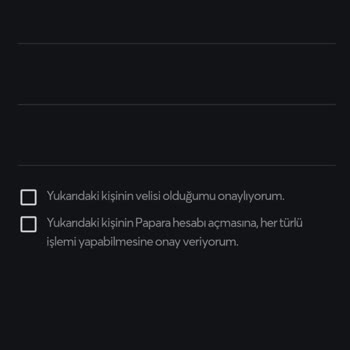 Papara Veli İzini Yapamıyorum