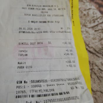 BİM Tl Yüklenmedi Telefon Kapalı