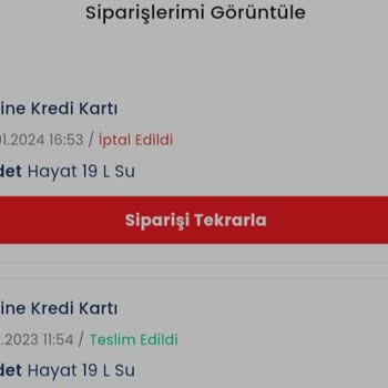 Hayat Su Gelmeyecekseniz Sipariş Vermeyelim...