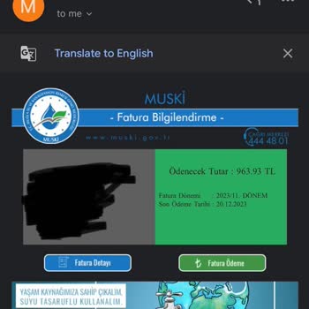 MUSKİ Su Faturası Açıklama Ve Çözüm İstiyorum.