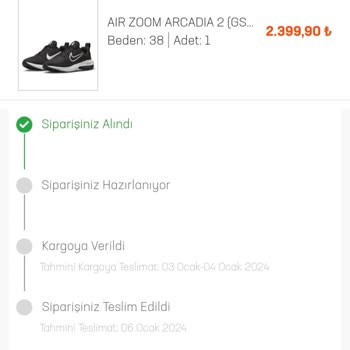 In Street Siparişim Kargolanmadı