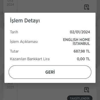 English Home Aldığım Ürünlerin Gönderilmesi Veya Para İadesi