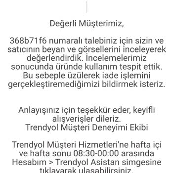 Trendyol Kabul Edilmeyen İade