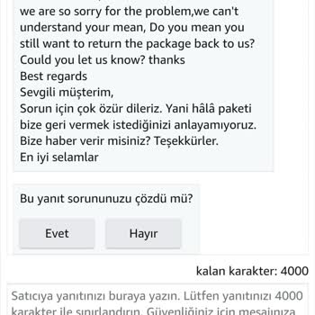Amazon Uzun Teslimat Ve İade Sorunu