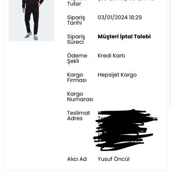 Slazenger Siparişin Kargoya Verilmemesi