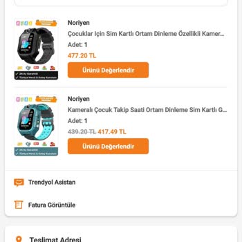 BTK (Bilgi Teknolojileri ve İletişim Kurumu) Noriyen Akıllı Saatler Trendyol Firmasından Aldık