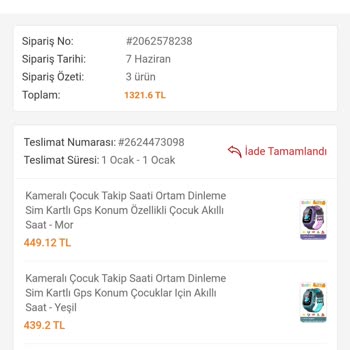 BTK (Bilgi Teknolojileri ve İletişim Kurumu) Noriyen Akıllı Saatler Trendyol Firmasından Aldık