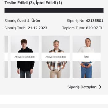 DeFacto İptal Ürünün Geri Dönüşü Olmaması
