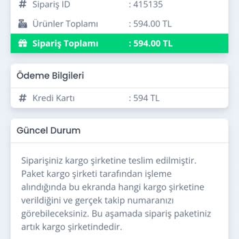 Qafiye Prive Siparişim 15 Gündür Gelmiyor