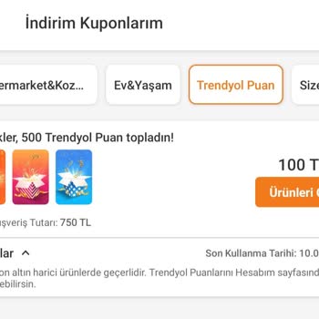 Trendyol Rastgele Kupon Değiştirme
