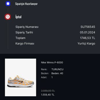 Sneaks Up Siparişim Keyfî İptal Edildi!