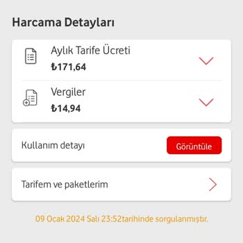 Vodafone Fatura Tutarı Yanlış