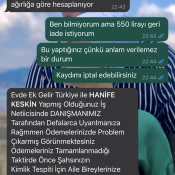 Güneyce Paketleme Kapora Sonrası Ek Ücret Talebi!