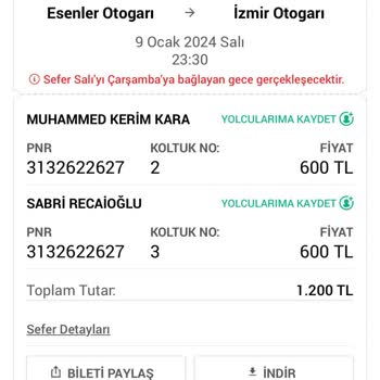 Kamil Koç Otobüs Firmasının Sefer İptal Şikayetleri