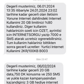 Vodafone 1 Hafta Geçerli 15 GB Hediye