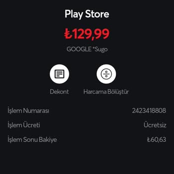 Papara Black Card Otomatik Play Store Ödemesi.