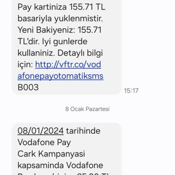 Vodafone Pay Vodafone İlk Fatura Kampanyası Sorunları