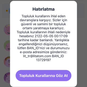 Litmatch Ban Yedim Yardım Edin